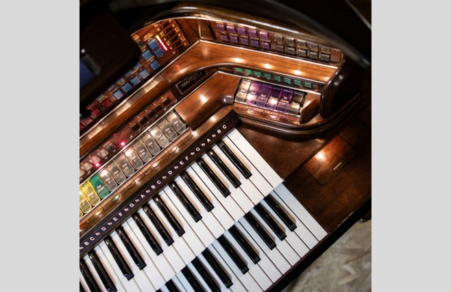 Used Lowrey Majesty DLX Cherry Organ All Inclusive Top Grade Package (SN:510D604K023178) - Image 9